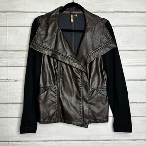 209 WST New York Vegan Leather Moto Jacket Size 8